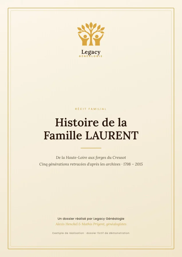 Couverture du livre de famille Legacy